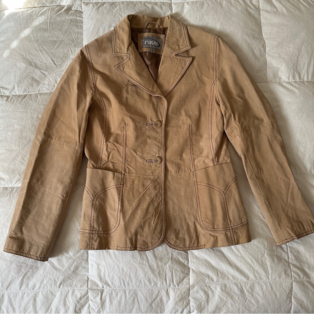 Rave Tan Leather Jacket